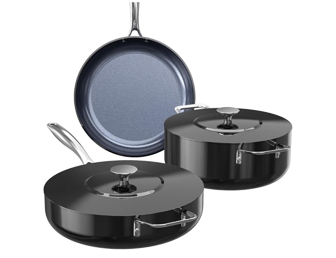 TheTrendy_Times's tweet image. 15% Off
Nuwave Essential Series 5PC Ceramic Cookware Set PFAS-Free, G11 Duralon Blue Coating, Pots and Pans Set Non Stick, Diamond Scratch-Resistant,Stay-Cool Handle, Metal Lid,Induction Ready
#cookwareset #kitchengadgets #AmazonDeals
#ceramiccookwareset
amzn.to/4qwBZ2U