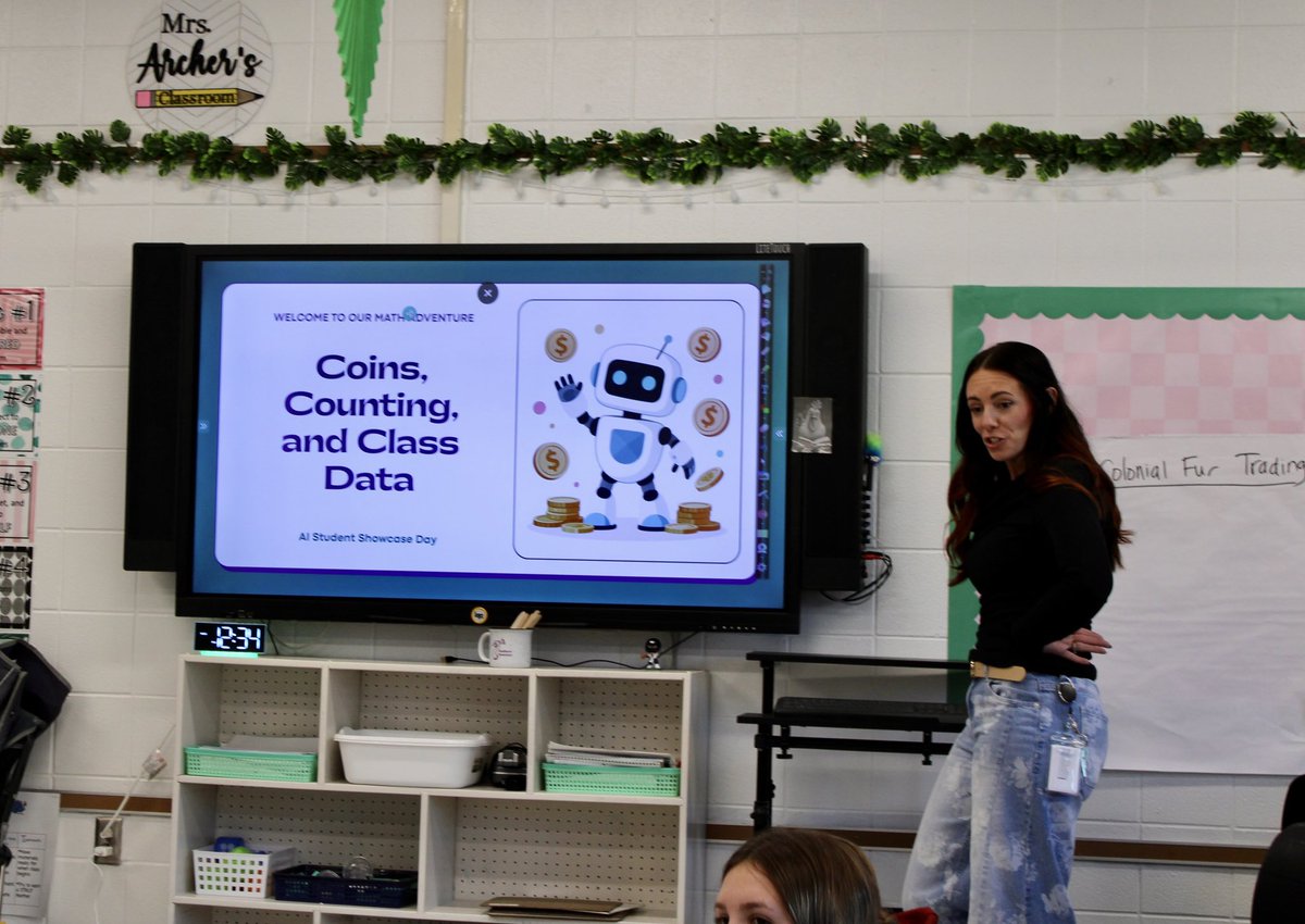 Prowlander's tweet photo. 🎉 Shoutout to Mrs. Archer, 5th grade at Rodburn Elementary, for bringing real world math to life through the Think aiEDU Grant Program! @KEDCGrants Students counted loose change, used Snorkl @SnorklApp as an AI thought partner. 🍕
#RowanRising #RealWorldMath https://t.co/0nJhXwe8kQ