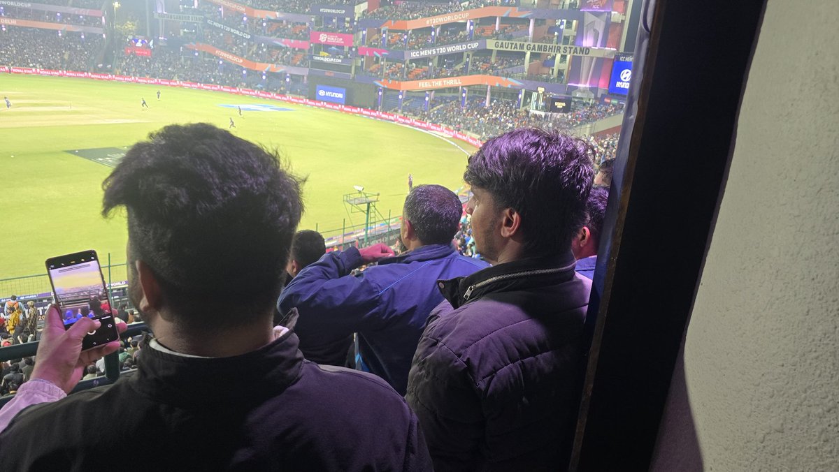 theadarshtac's tweet photo. I would like to report an issue I experienced during the match today. Several spectators were standing in front of my seat for long periods, We are unable to see the match 
Seat Number: D56 ,57 ,58
Stand: East stand 1st floor
Even staffs are not listening 
@BCCI @DelhiCapitals https://t.co/ZDvmqtU95A