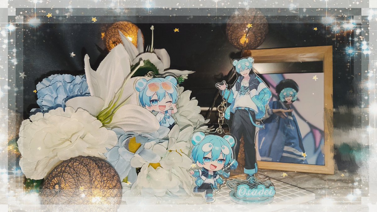 ⠀ ⠀⠀⠀⠀  ⠀🍄__🍄
　　🩵┓　( ◜◡◝ )
┏━┛┗━〇〇┓┏┓
┗━┓┏━╋┛┗┛┗┓
┏━┛┗━┫┏┓┏┓┃
┃┏┓┏┓┃┗┛┣┛┃
┃┗┛┃┃┣━━┻━☆
☆━━┛┗┛

でいくんお誕生日おめでとう‼️
素敵な日を一緒に迎えられて嬉しい🎶
来年も一緒の約束👌🏻🩵

#おさでい21歳拳で生誕祭