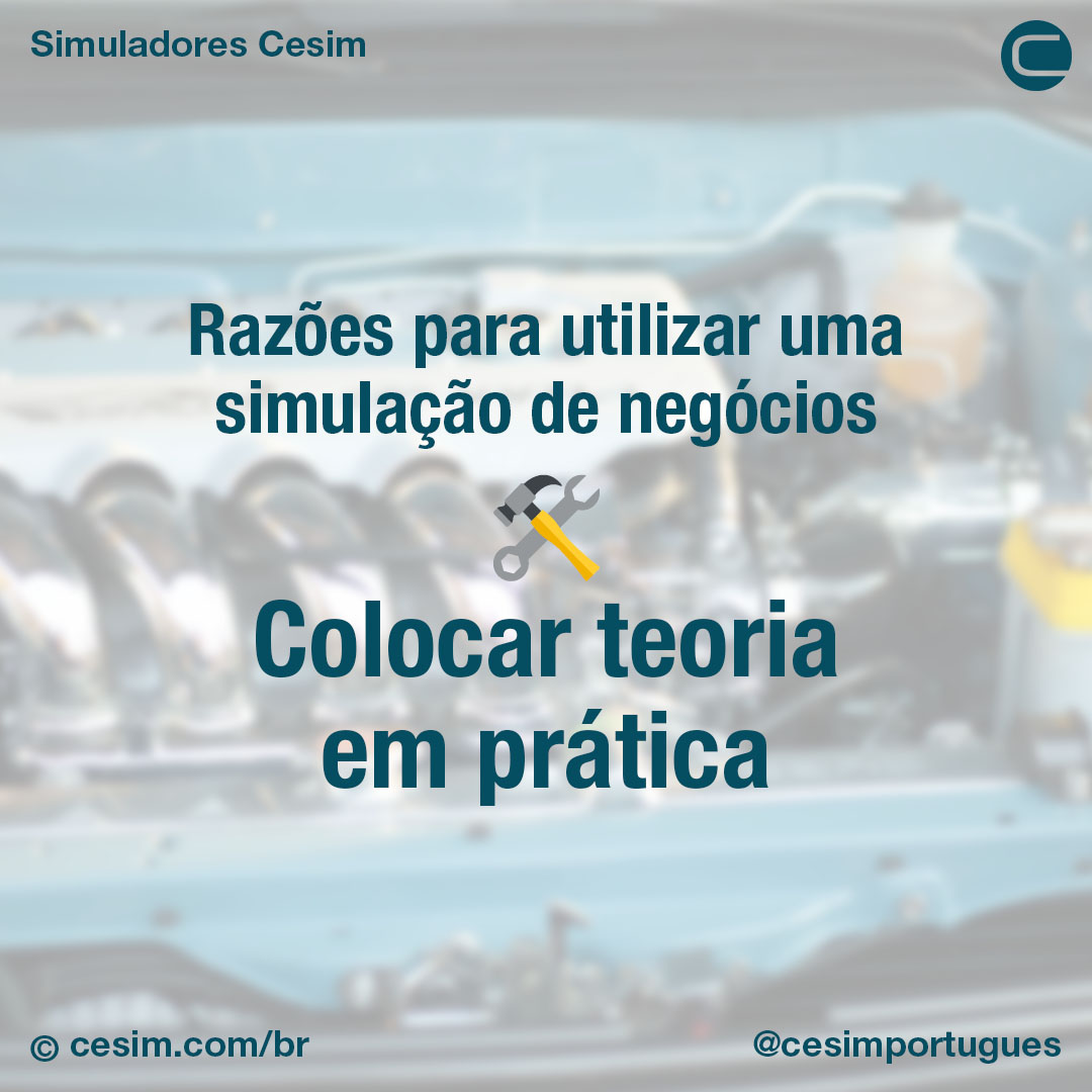 🛠️ Colocar teoria em prática

O ambiente dinâmico das simulações de negócios permitem aos participantes colocar teoria em prática em um ambiente livre de riscos.

Saiba mais sobre por que usar nossas simulações empresariais: cesim.com/o-que-e-uma-si…

#educação #educaçãodigital
