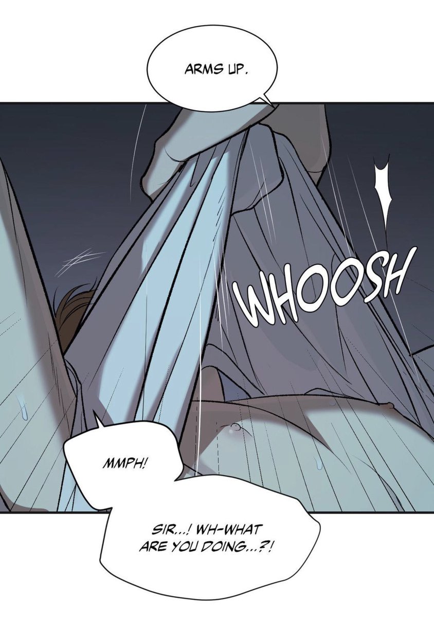 kyungdwu's tweet photo. it comes so natural for dan to raise his arms so jaekyung can undress him now, not to mention he took jaekyung’s robe off first. he desires sex with him just as much. even the tiniest details have changed #jinxmanhwa https://t.co/olbP6lKFVJ