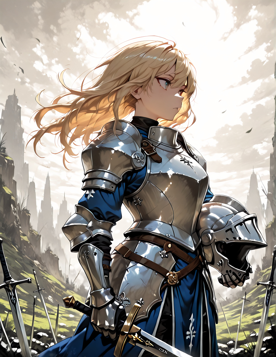 tadakich's tweet image. たまに無性に作りたくなる金髪騎士
金髪に鎧と剣を指示すると中世のプレートアーマーになるのほんと良い✨️
侍の鎧も好きだけどプレートアーマーもほんと格好いい☺️
#AIart #AIイラスト #magespace