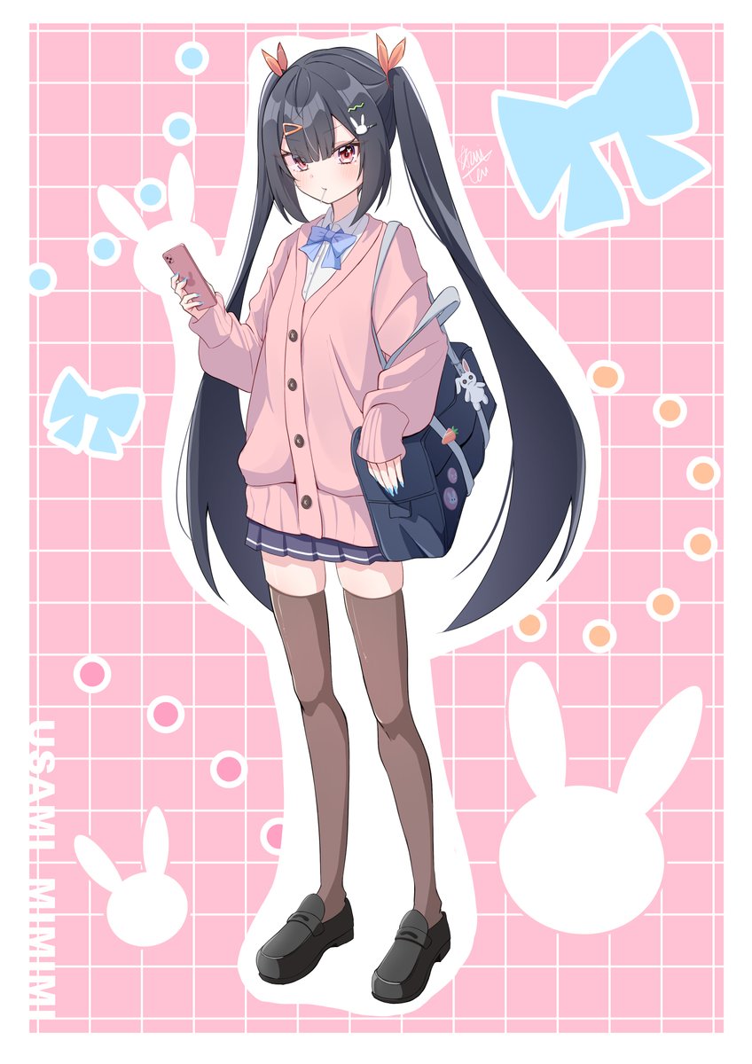 イラスト ＃OC 宇佐見 美海々（うさみ みみみ）ちゃんです （因みに逆