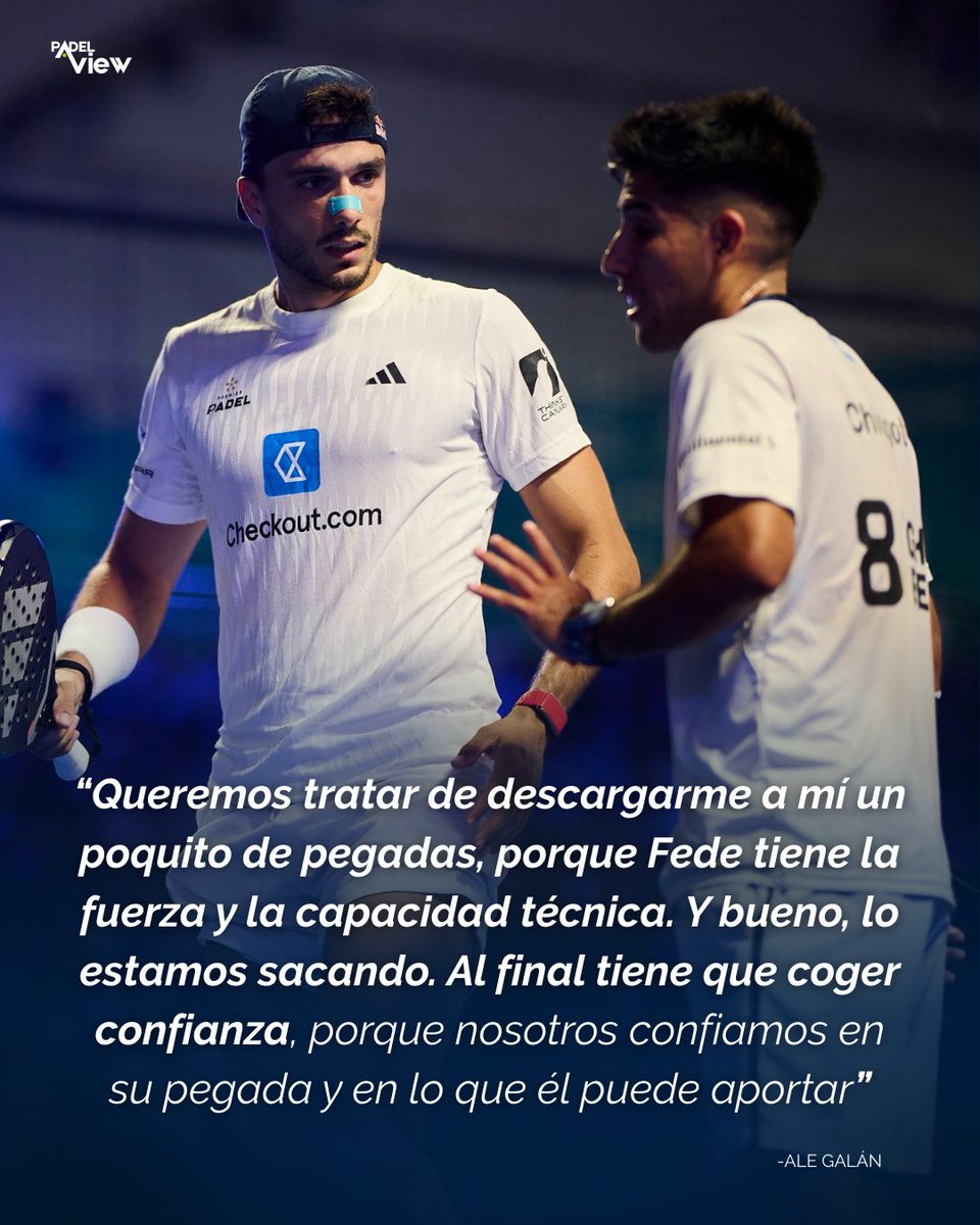 padelview's tweet image. Ale galán trata de despertar el remate de Chingotto:
🗣️ "Estamos tratando de sacar su pegada y lo estamos viendo en estos torneos."

#Padel #PremierPadel #PadelView
⛲️: @Rodaigo7