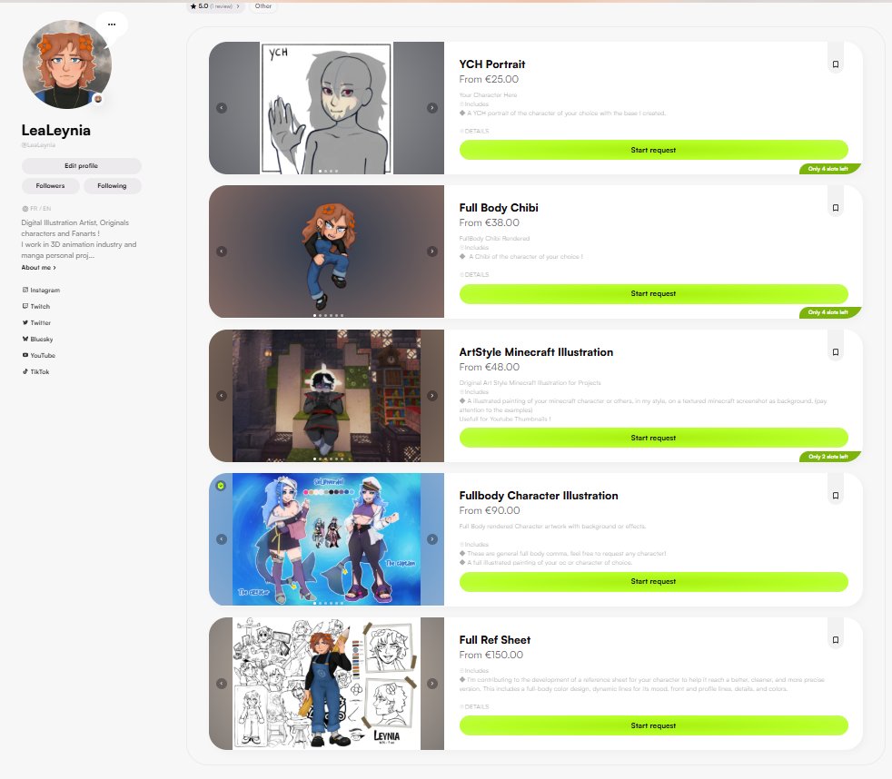 Update Vgen commissions vgen.co/LeaLeynia