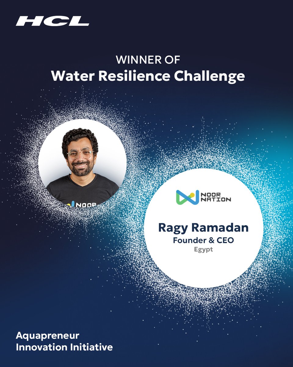 HCLGroup_'s tweet photo. Introducing NoorNation, an Aquapreneur from the HCL Group &amp; @WEFUpLink Water Resilience Challenge.

Through the Aquapreneur Innovation Initiative, HCL Group and @WEFUpLink support modular desalination for irrigation in underserved regions.

#HCL #HCLtech https://t.co/DJjVwSqdQ1