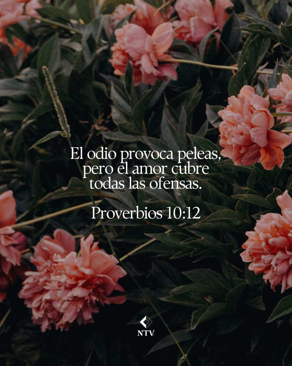 Este versículo bíblico muestra cómo el amor puede traer paz donde antes había conflicto.

La Biblia NTV ayuda a transformar vidas porque es precisa, comprensible y agradable al oído.

#amor #Biblia #NTV #versiculos #SabiduriaBiblica