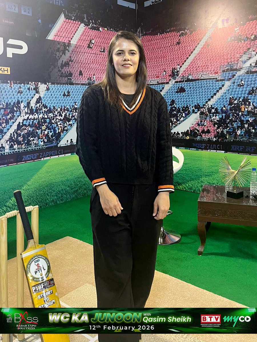 Moments from EP-6 of World Cup ka Junoon with Host
<a href="/sheikhyssj1/">Qasim Sheikh</a>, International Cricketer &amp; Presenter!

Featuring Cricket Experts:
<a href="/aimanunver/">Aiman</a>
<a href="/Rajput13Naseem/">Naseem Rajput</a>

👉 Watch the full episode here: youtube.com/live/_uwa--GMU…

#T20WorldCup2026 #WorldCupKaJunoon #SpecialTalkShow #QasimSheikh