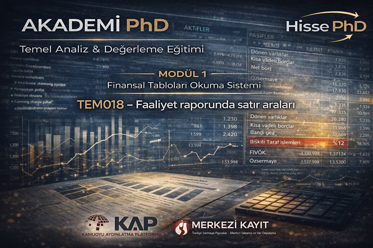 AKADEMİ PhD | Temel Analiz &amp; Değerleme Eğitimi

MODÜL 1
Finansal Tabloları Okuma Sistemi

TEM018 – Faaliyet raporunda satır araları

Bir önceki derste KAP metnini okuduk.
Kelimenin risk primi üretebileceğini gördük.

Şimdi şirketin kendini nasıl anlattığını çözüyoruz.
Ama şunu