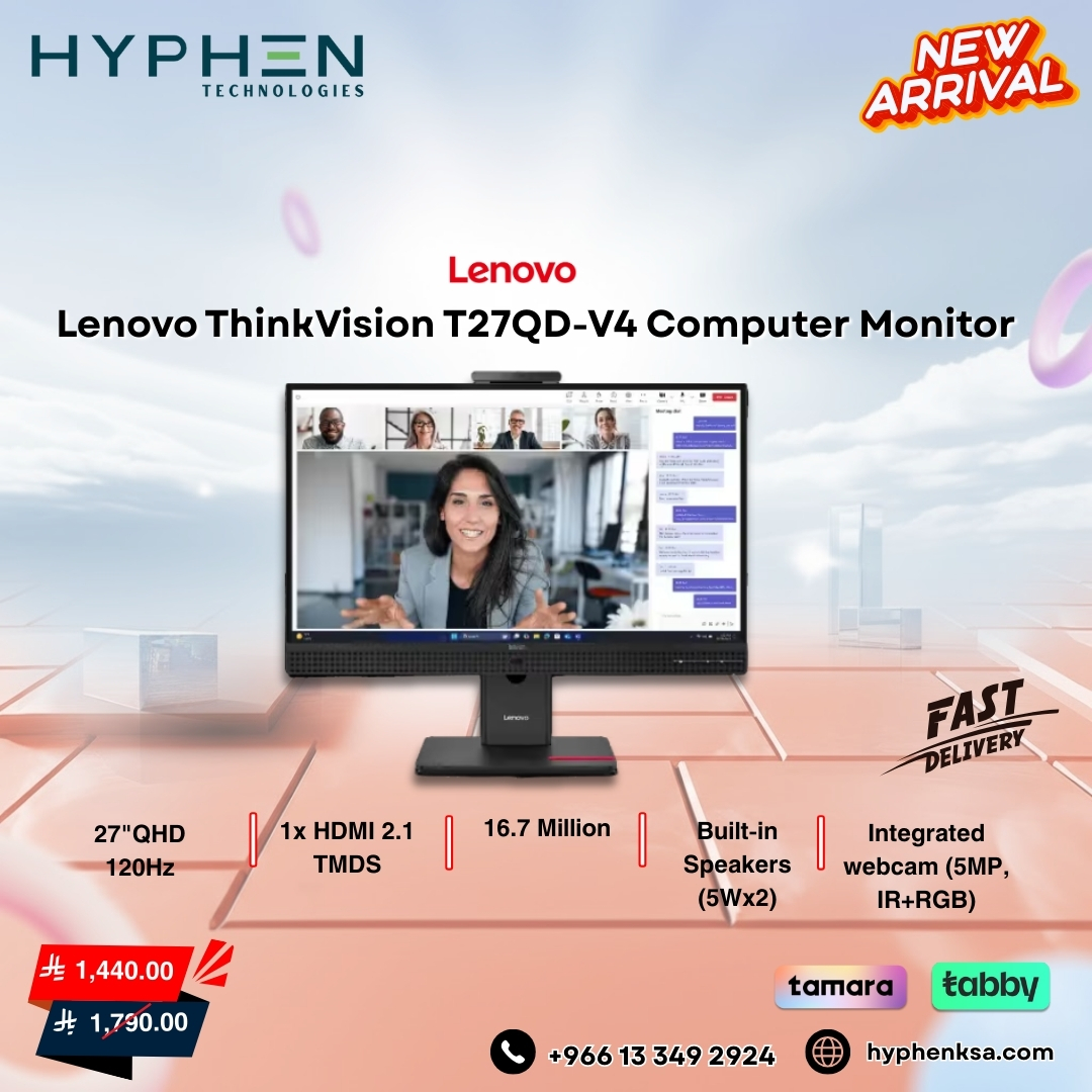 hyphenksa2025's tweet image. 🖥️ LENOVO THINKVISION MONITORS: Built for the way you work.

👇 Choose your professional display:

▪️ T24v-30 – 24
▪️ T27QD-V4 – 27
▪️ T24m-29 – 24

📞 Call: +966 13 349 2924
🌐 Shop: hyphenksa.com
#Lenovo #ThinkVision #BusinessMonitor #HyphrenTech #SaudiBusiness