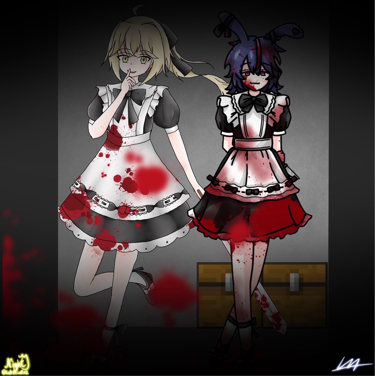 Maid Sharpness and Judelow
Draw with <a href="/Lavamuimui/">Lava</a> 
#sharpnessfanart
#judelowfanart
#sharplow
#deathtrapduo