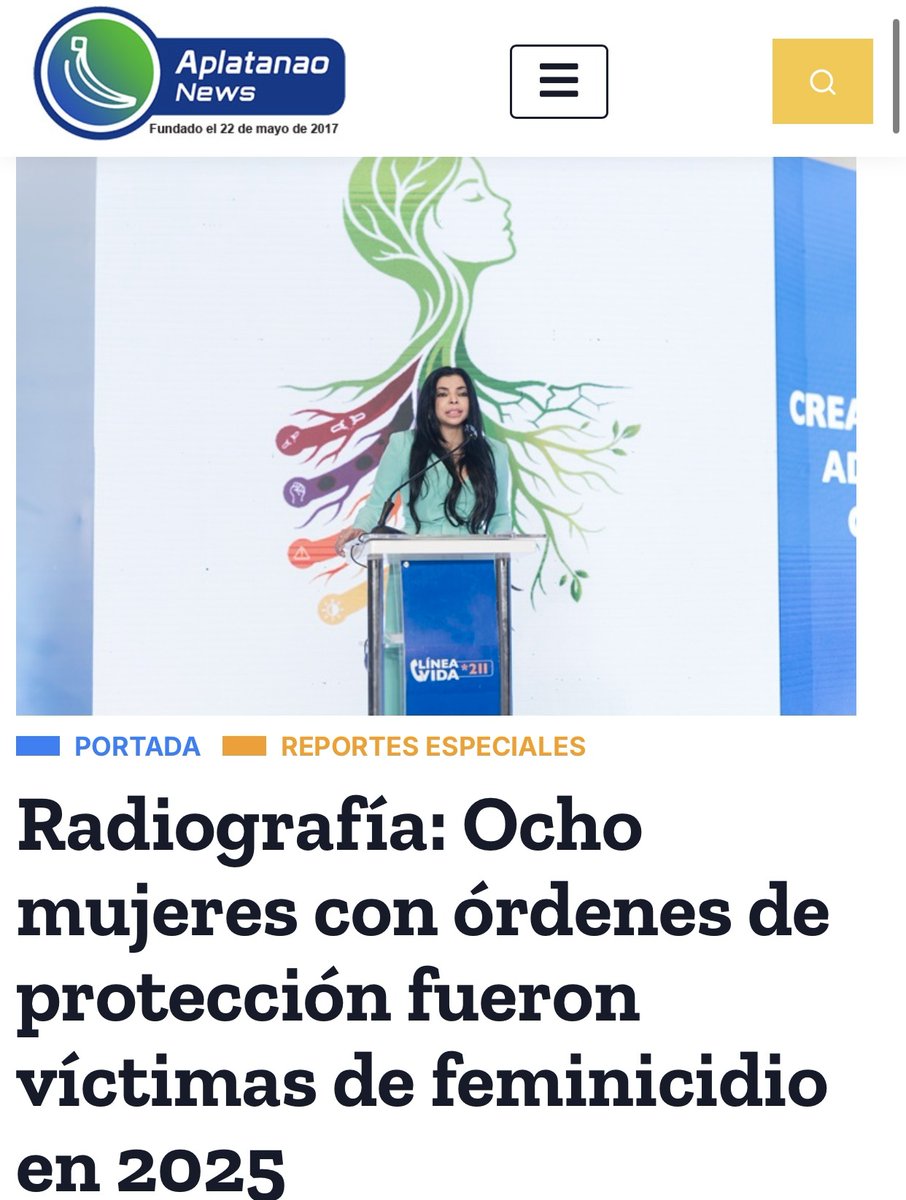 8 de los 47 feminicidios registrados entre enero y octubre de 2025 correspondían a mujeres con órdenes de protección

La mitad de casos ocurre en fines de semana y más del 60% en horario diurno

Datos de la Radiografía 2015–2025 del Ministerio Público 

 aplatanaonews.com/radiografia-oc…