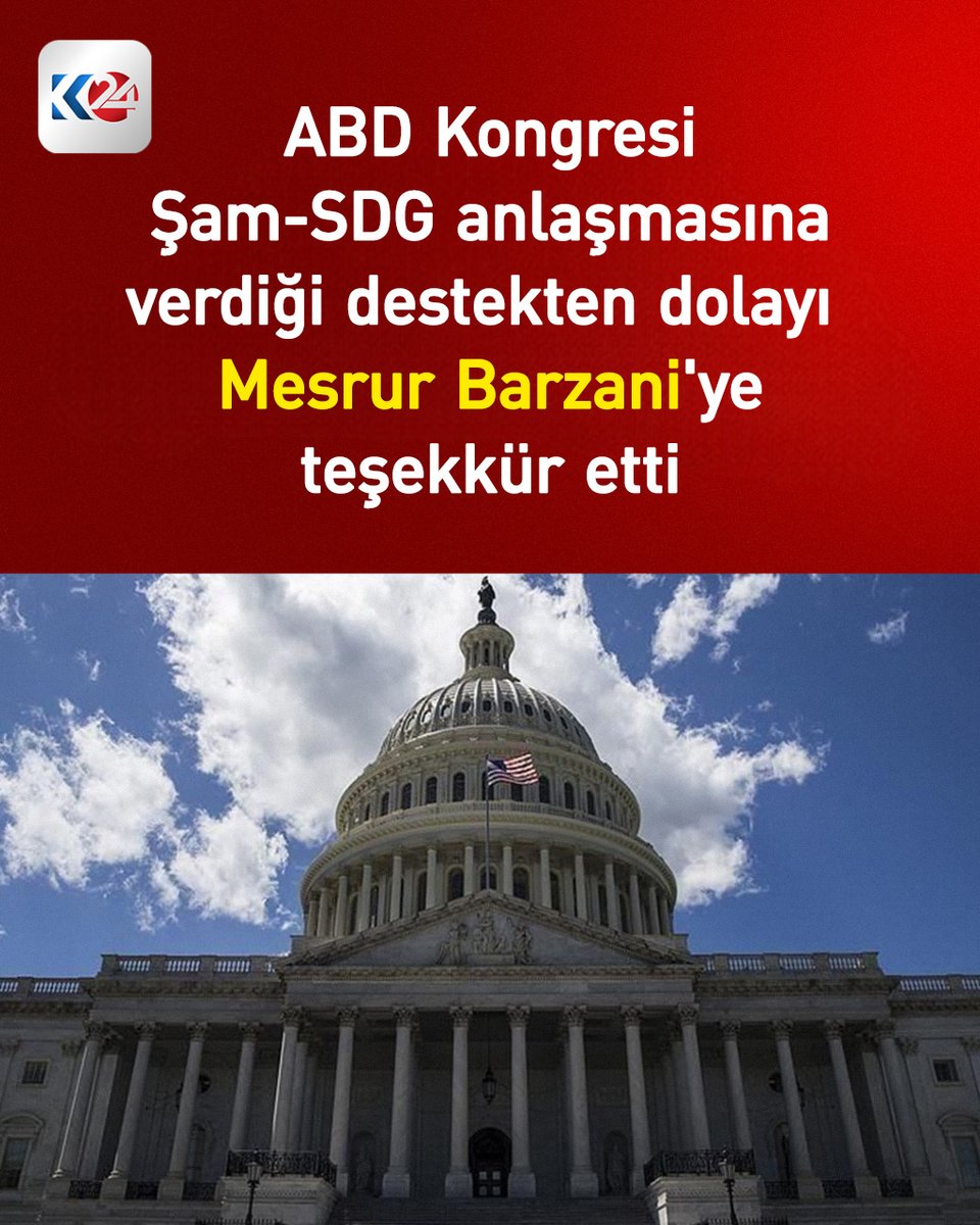 ABD Kongresinden Mesrur Barzani'ye teşekkür

📌 "Kürtler yalnız bırakılmayacak"
📌 "Kürt müttefiklerimize karşı yapılanlar kabul edilemez"
📌 "Kürdistan Bölgesi artık bölgede kalkınma ve refahın sembolüdür"
📌 "ABD güçleri Suriye'de kalacak"
📌 "Suriye, şartları yerine getirmezse
