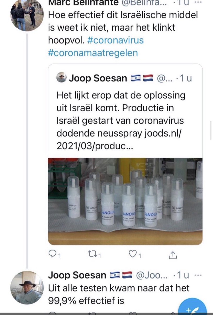 Radlab72's tweet image. De mooiste Israel-lobby evergreen wat betreft de gefantaseerde Israëlische superioriteit op ieder gebied blijft van 24-uurs hasbara #hoax winkeltje @JoopSoesan. De #Coronavirus dodende Israëlische neusspray 🤡 99,9% effectief 😂😂😂. Bleek uit de tests 😂😂