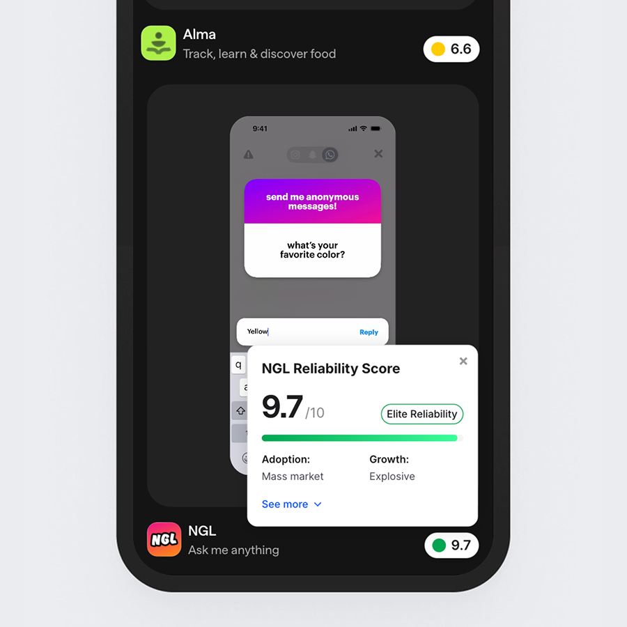 VandEffe's tweet photo. @soren_iverson: Mobbin scores apps by real traction

---

One lie, one truth. Guess https://t.co/gIe0VXs1MK