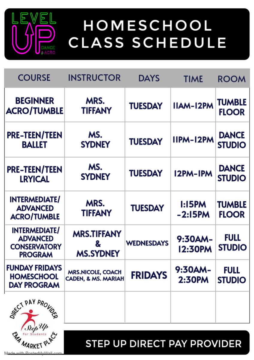 LevelUp386's tweet photo. 🌟 Ready to take your homeschool experience to the next level? Join us on Tuesdays for our Homeschool Tumble, Ballet, and Lyrical classes! Let your kids move, dance, and express themselves creatively! 💃✨ Sign up now at https://t.co/ncpHSbJKc1 #HomeschoolFun https://t.co/s3ojjx01EM