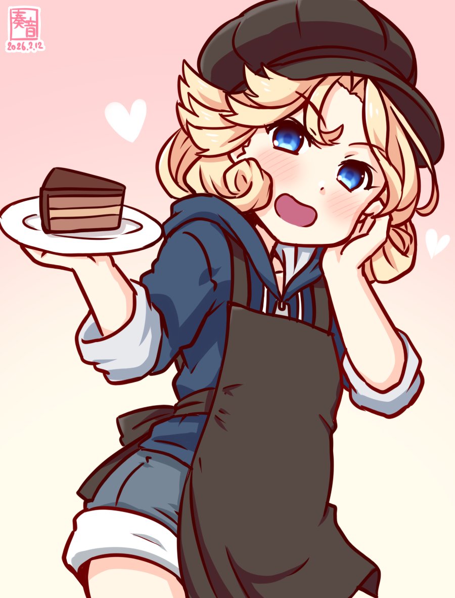 「少し甘めだけど、甘いものは嫌い?
 …そう? 良かった♪」

#艦これ版真剣お絵描き60分一本勝負_20260212
#ジェーナス 