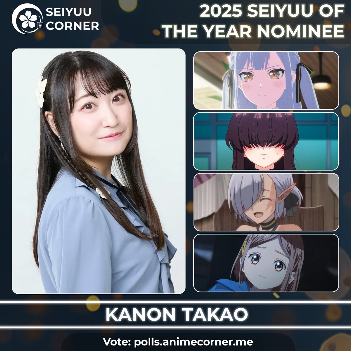 🌟 2025 Seiyuu of the Year Nominee: Kanon Takao

Vote: acani.me/aoty-2025