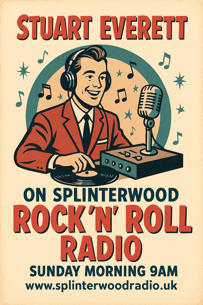 StuartEverettDJ's tweet photo. A great rockin show lined up this week Classic tracks from Bobby Darin, Gene Vincent, Cliff   plus more . Join me 9am ( uk time) Sunday morning on SplinterWood Radio, #rockabilly #rocknroll #onair #radio #radiolife #media #marketing #vintage  #radioadvertising  #doowop #1950s https://t.co/WMDkkz7zzu