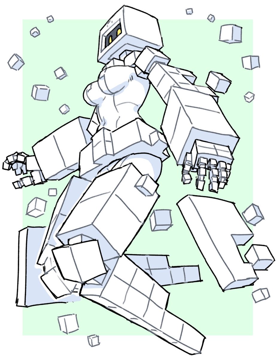 TFMMS's tweet image. 立方体ロボの全身的な