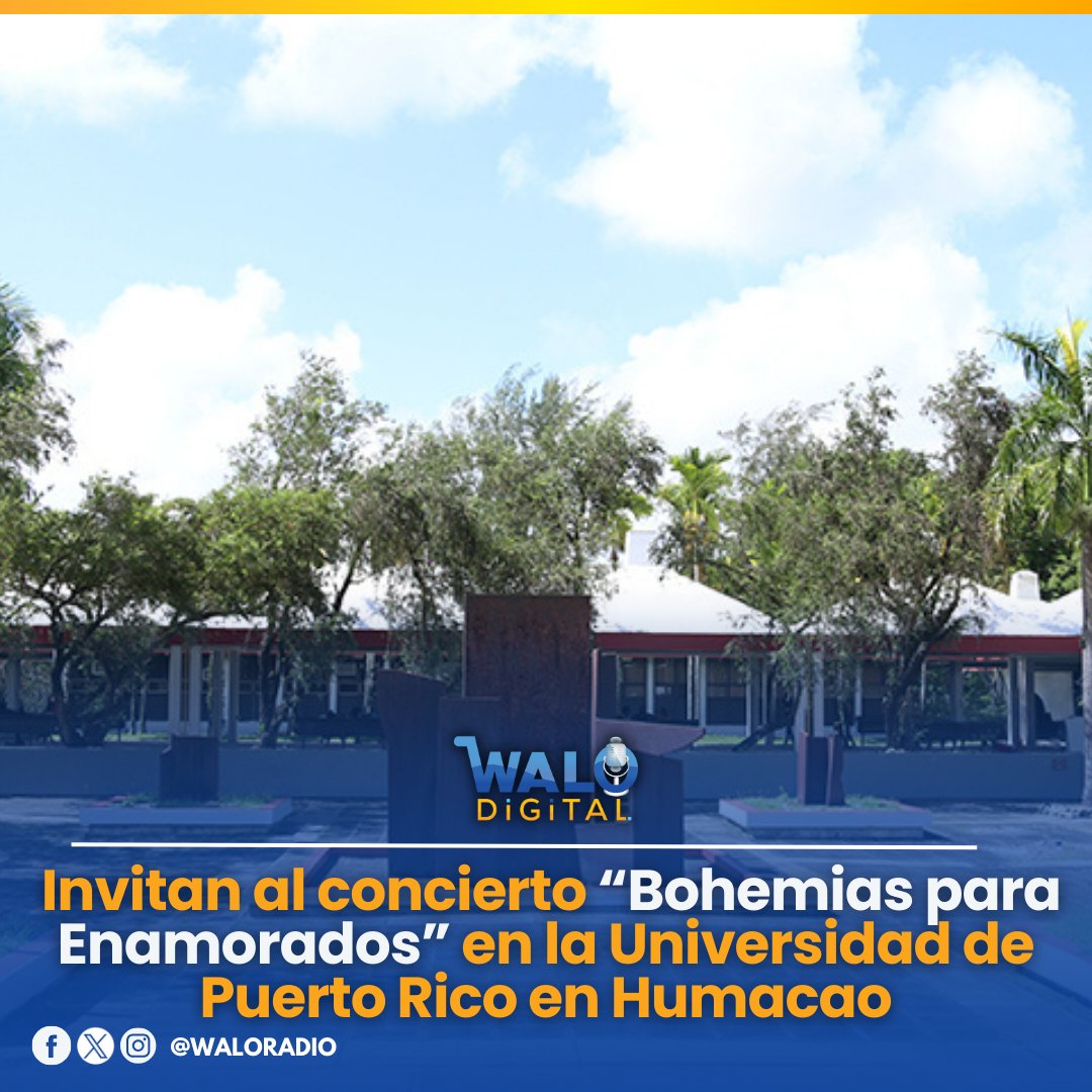 waloradio's tweet image. #Actividades | El concierto se llevará a cabo esta noche y es libre de costo. #Humacao #UPRH

Para detalles:  waloradio.com/2026/02/12/inv…