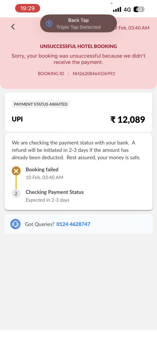 pavy1985's tweet photo. @makemytrip @makemytripcare @makemytripjobs @makemytrip 

Reaching out because ur customer care is unable to see this failed booking where in money is transferred to u as per airtel payments bank @airtelnews @airtelpayment1 @airtelindia 

 transaction done - RRN 604103176012 https://t.co/2Gf5IjfVCj