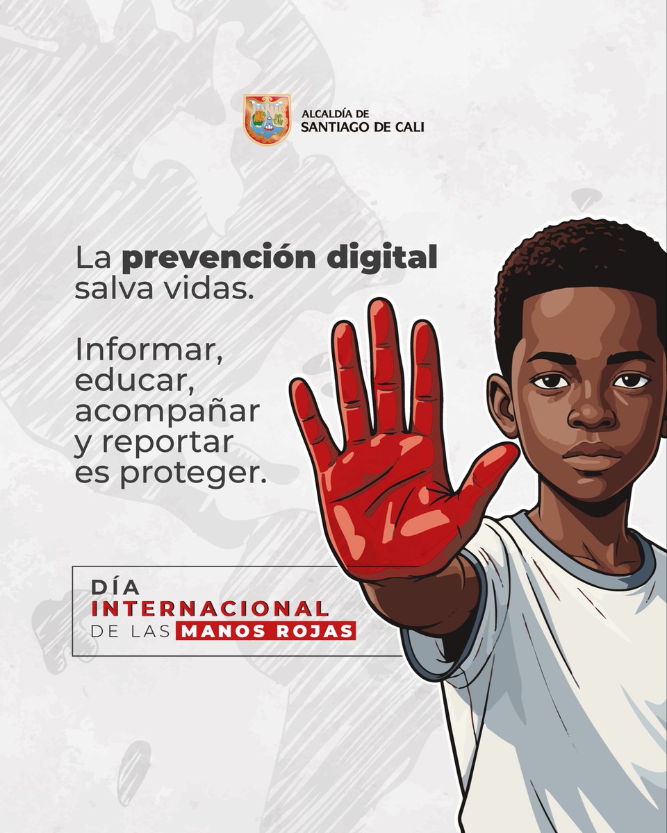 ✋🏼🔴 Día Internacional de las Manos Rojas

Hoy levantamos nuestras manos para decir NO a cualquier forma de violencia, reclutamiento y vulneración contra niños, niñas y adolescentes.

En la actualidad, la protección también es digital.

#DíaInternacionalDeLasManosRojas