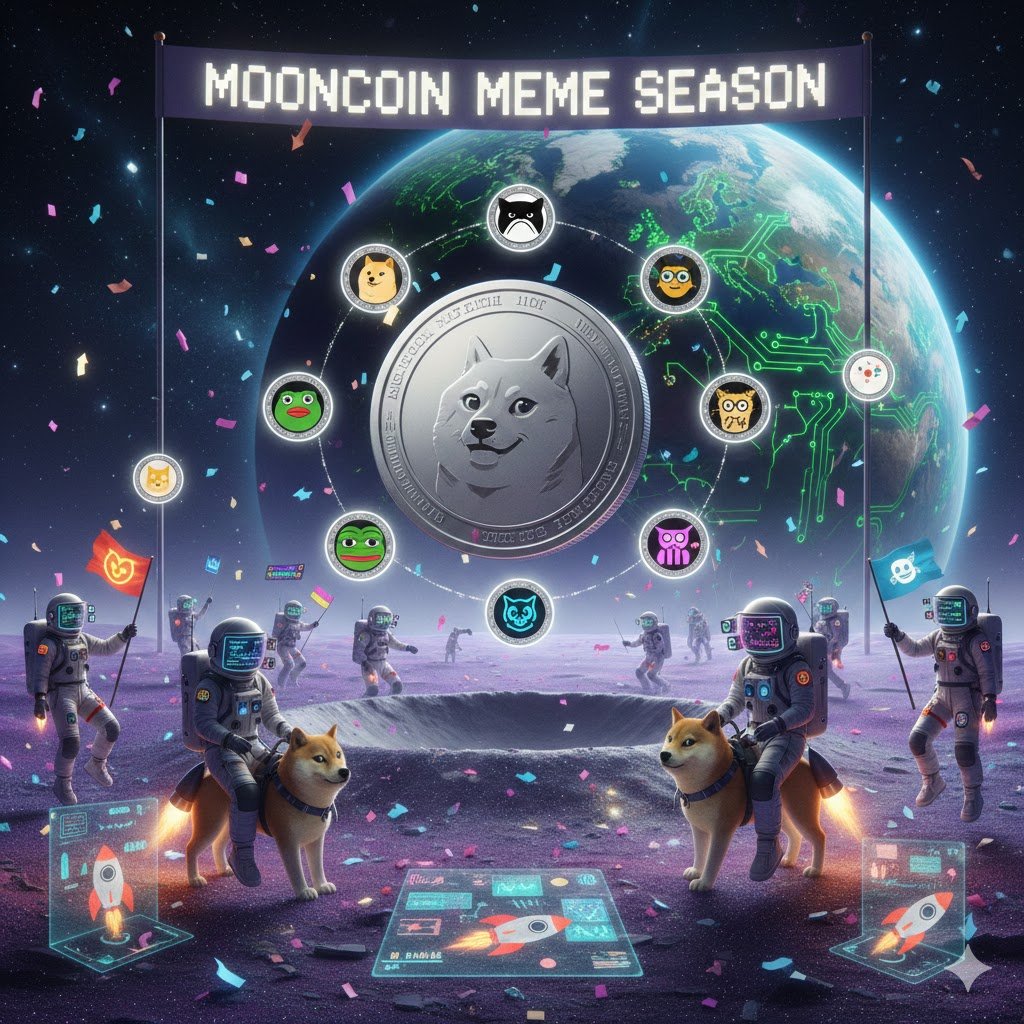 #Altcoin season is being replaced by #memecoin seasoning?

#Doge meme out #mooncoin meme is very fashionable in the times of the moonriders #tothemoon.

Engage, lock in #moonwalk 
pump.fun/coin/8vVHBmAST…