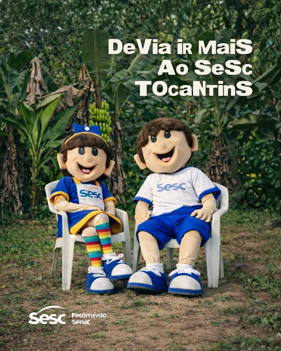 🎶📸 "Devia tirar mais fotos..." e aproveitar tudo o que o Sesc Tocantins tem pra oferecer! 

Sesquito e Sesquita entraram na trend para te lembrar que aqui, nós queremos que você crie memórias, cuide da sua saúde e tenha mais qualidade de vida.

A vida acontece com o Sesc! 💛💙