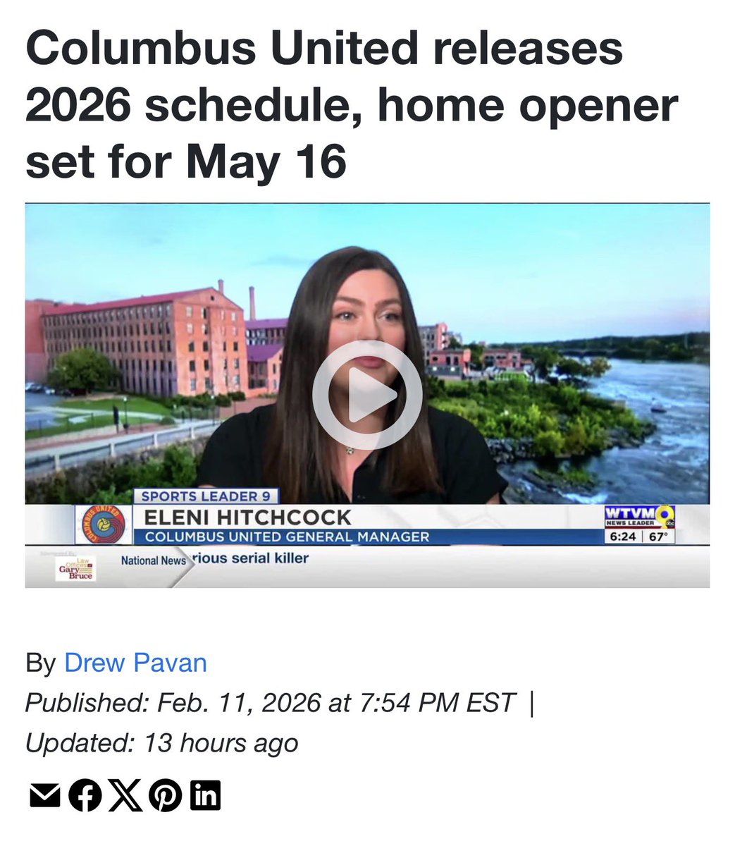 Columbus United’s 2026 schedule is officially here 🗓️⚽️ Catch the full story from WTVM and get ready for our home opener May 16. 

wtvm.com/2026/02/12/col…