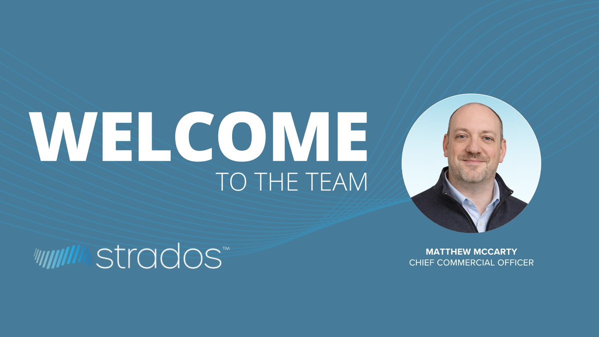 StradosLabs's tweet photo. We’re excited to welcome Matt McCarty as Chief Commercial Officer at Strados Labs. With nearly 20 years in life sciences and clinical trials, he’ll lead sales, marketing, and partnerships as we expand the RESP® Platform and advance objective respiratory endpoints globally. https://t.co/aRWQC1j4jt