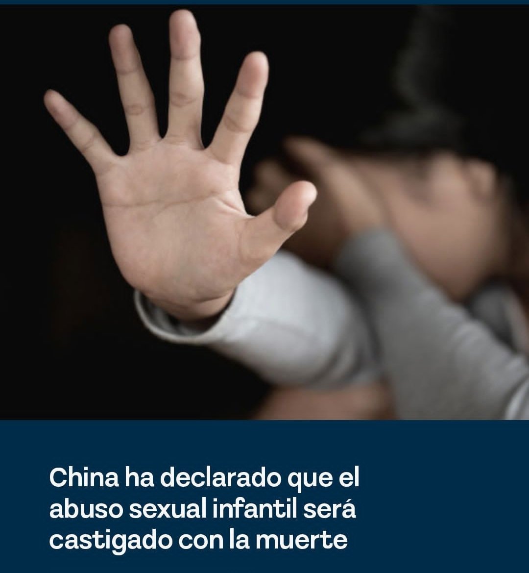 En China, país comunista, el delito de abuso sexual infantil está castigado con la pena de muerte. 

Y EEUU, el país de la democracia y la libertad, tiene como Presidente a un pedofilo, a un depredador sexual amigo de Epstein. 

¡Gran diferencia legal y ética!