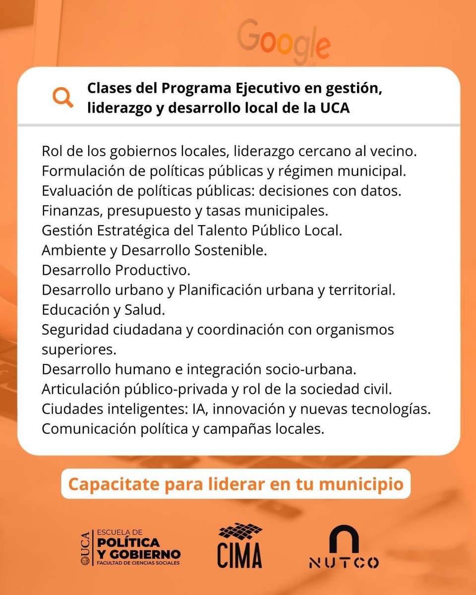Escuela de Política y Gobierno - UCA tweet media