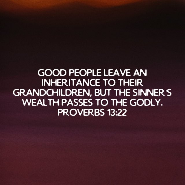 BTHwithPST's tweet photo. “Good people leave an inheritance to their grandchildren, but the sinner’s wealth passes to the godly.”
Proverbs 13:22 NLT
https://t.co/2kcva895wm https://t.co/DmcRxhUz0e