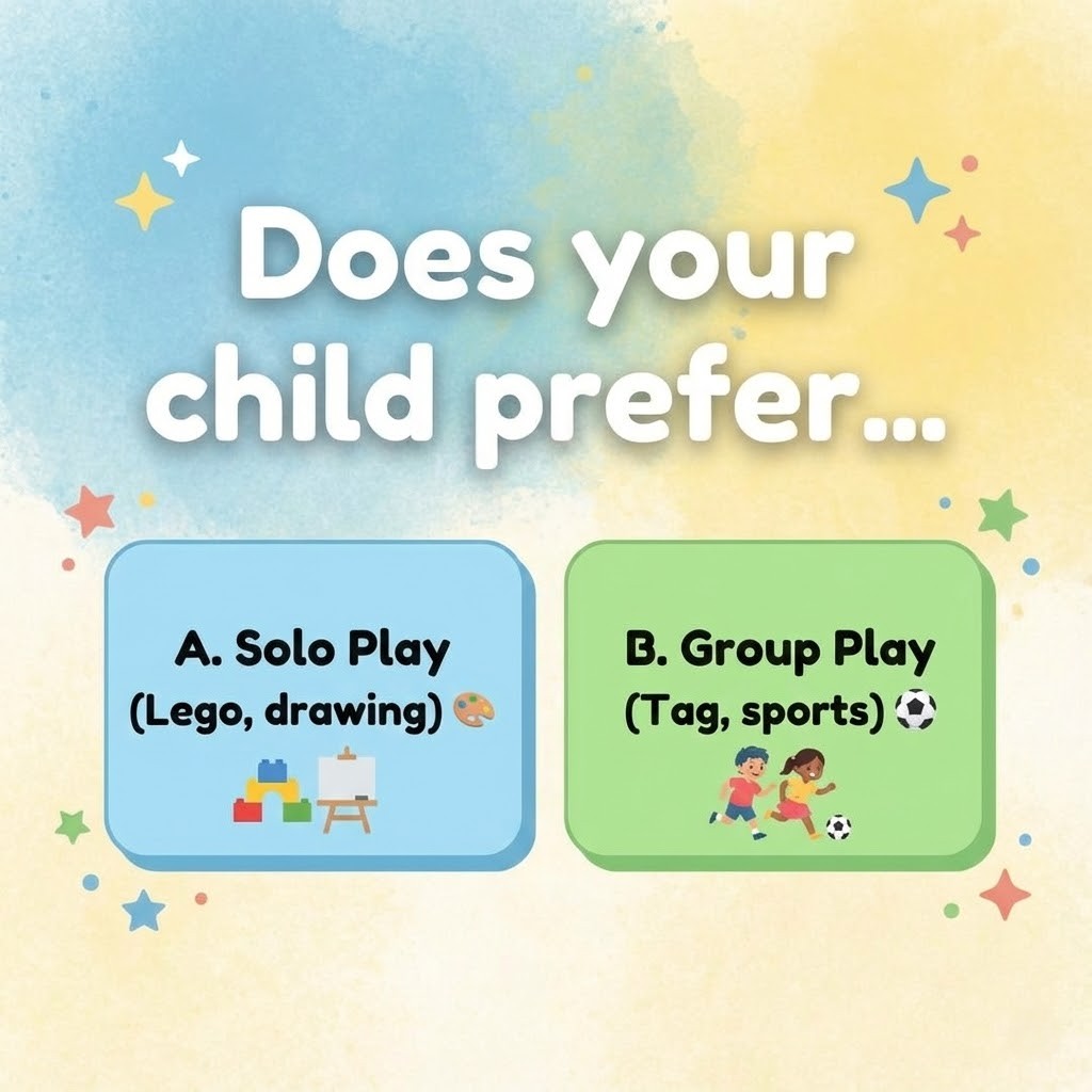 Penny starts as an "A" but learns to love "B".
There is nothing wrong with independent play! But learning to transition between "Me Time" and "We Time" is a skill.
Which one is your kid? Tell me below! 👇
#childdevelopment #playstyles #parentingpoll #momcommunity #dadlife