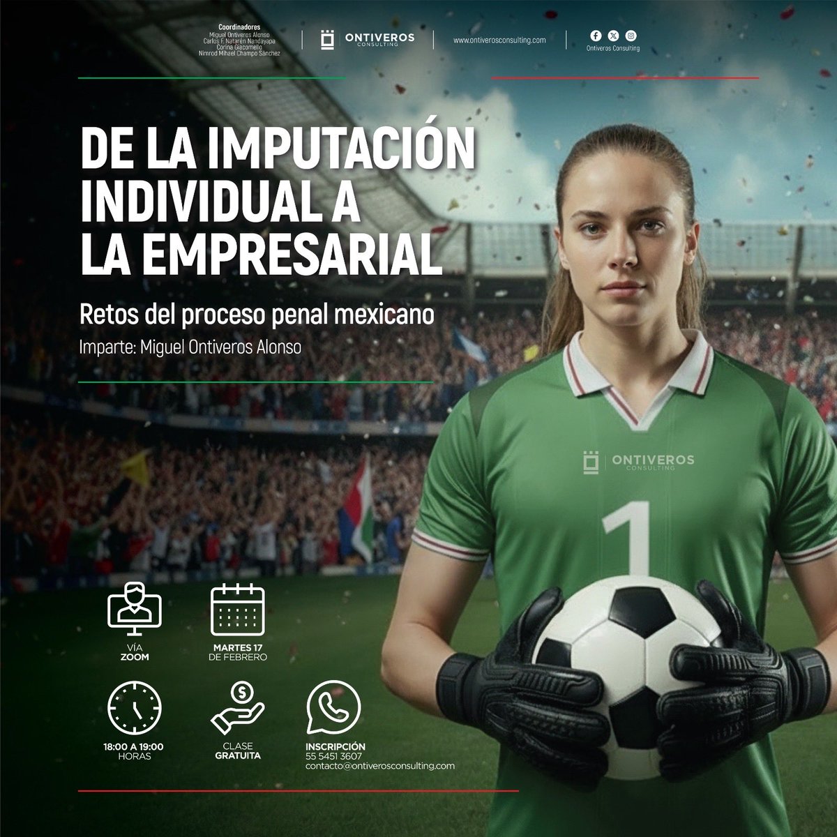 “De la imputación individual a la empresarial”. Clase gratuita para comprender los desafíos que representa la imputación organizacional para el sistema penal. Nos vemos el martes 17 a partir de las 18.00 hrs. Registro previo👇