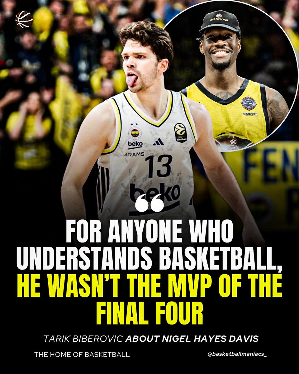 Tarik Biberovic about the “real” MVP of the Final Four

“For anyone who truly understands basketball, the MVP of the Final Four wasn’t Hayes-Davis, but Devon Hall. There’s no reason to hide it.”

via:GazzetaGr/Nikos Karfis

#basketball #euroleague #fenerbahçe #paobc