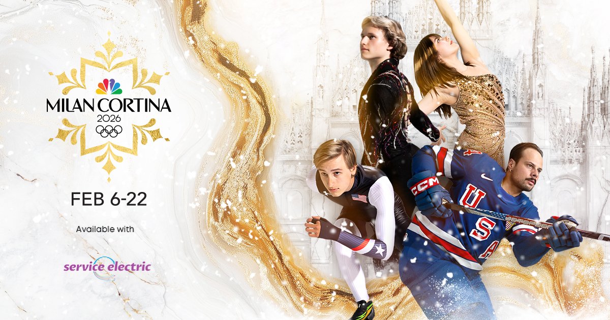 Watch all the action of the 2026 Milan Cortina Olympics with NBCUniversal's coverage on Service Electric Cablevision. Tune in Feb 2-22.
