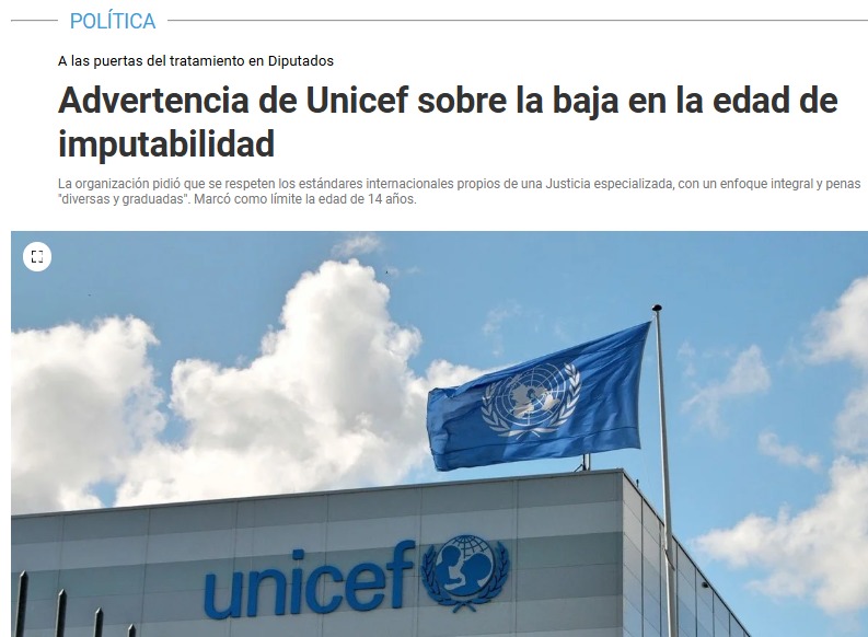 Mientras los organismos internacionales recomiendan no bajar la edad de responsabilidad penal y en Argentina sólo el 0,06 % de los delitos penales son cometidos por niños y adolescentes, Milei y sus diputados insisten en bajar la edad de imputabilidad con un proyecto tan