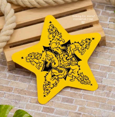 chowfur's tweet photo. NEW! star shaped screen-printed stickers 🌠 https://t.co/HPydOmmrrH