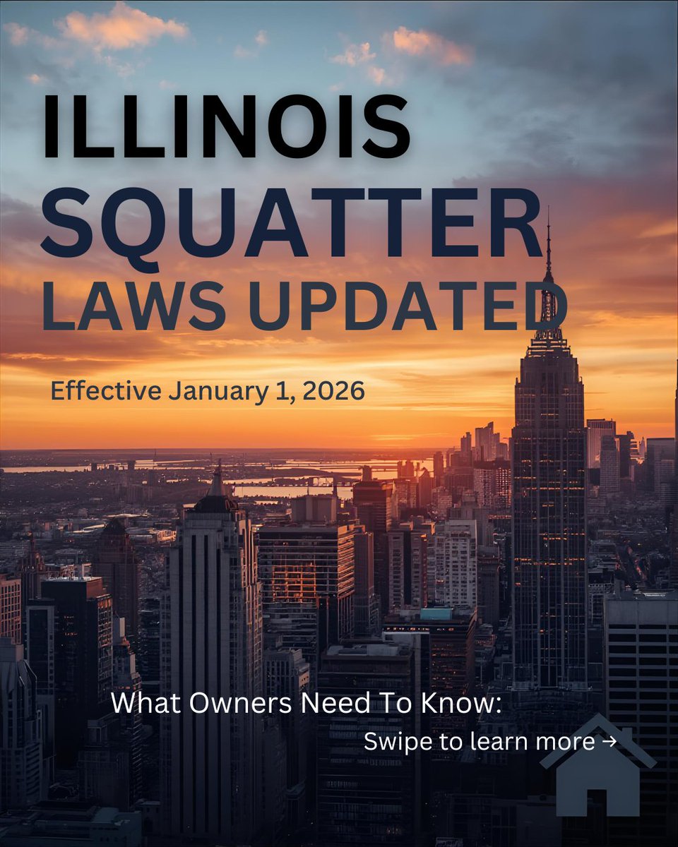 LawPayne's tweet photo. Illinois property owners no longer have to wait through lengthy eviction processes to regain possession. Police now have clearer authority to remove criminal trespassers and unlawful occupants more quickly. 

#ILPropertyLaw #LandlordRights #SquatterLaw #PropertyOwners https://t.co/Z0gFMSvt4c