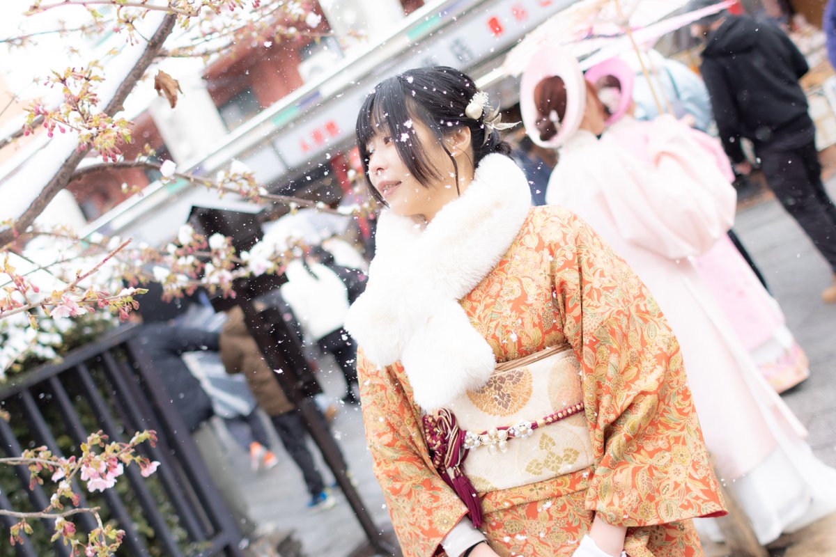 雪❄️の桜🌸と南雲みなみさん
浅草にて