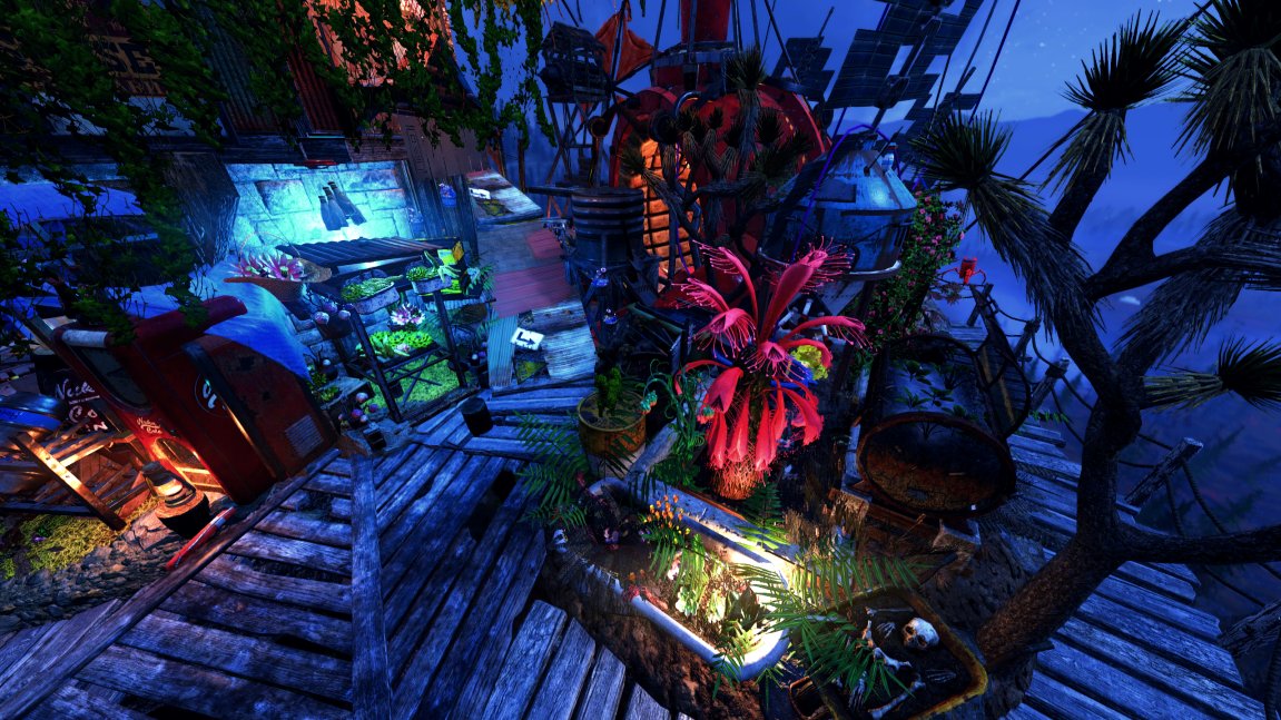Mirrorada's tweet photo. The travling Island outpost is now docked in the Savage divide. #fallout76 #falloutcamp @Fallout https://t.co/kLneBQyVdU