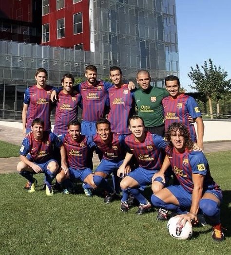 Barcelona's La Masia graduates in the 2011-2012 season.
