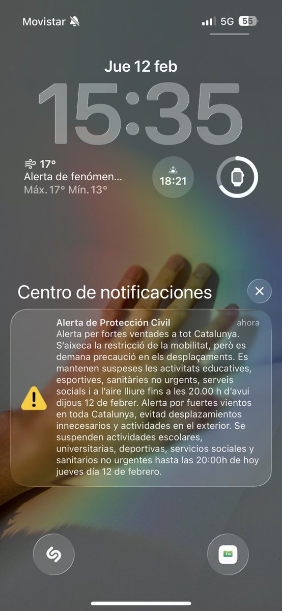 ❌ NO, NO i NO. No es pot enviar un ES-Alert per avisar de què “s’aixequen les restriccions” per la ventada. És un ús negligent del sistema d’alertes de Protecció Civil. Així no, <a href="/emergenciescat/">Protecció civil</a>.