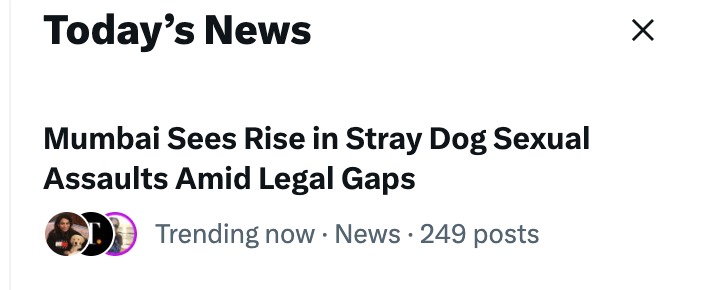 dilthi_gujarati's tweet photo. @AFpost
Humans are becoming cruel daily.
If politicians ignore Cruelty to animals it will lead to more rapes & murders. #Rape #Crime #AnimalCruelty
Real Menace is #HumanMenace
A Rape every 17 Min and Murder every 18.
(9) The Times Of India on X: "A murder every 17 minutes, and a rape every 18 Someone got murdered in #India every 17 minutes in 2023, according to the latest #NCRB crime data released this week, but this has actually come down from a murder every 16 minutes in 2022. Read more🔗 https://t.co/vS1f7ieWxn https://t.co/YpO4IqcKvu" / X
🧠 Diagnosis Report: “Dog Hater Syndrome”
📌 Patient Profile:
🛑Name: Cynophobia Dog Animal Haters
🛑Occupation: Twitter Influencer of Hate.
🛑Primary Activity: Posting selective videos & messages that criminalise stray dogs while ignoring systemic human cruelty, civic failures, and governance gaps.
🔬 Symptoms Observed
🚨Selective Blindness (Condition: Canisophobia Bias)
🚨Only highlights rare dog attacks.
🚨Completely blind to:
Daily road accident human deaths by humans (1.5 lakh+ per year in India).
🚨Rape, murders, child abuse, domestic violence.
🚨Starvation, sewage pollution, drug addiction deaths.
🚨🆘In his lens → 1 dog bite = national emergency; 1000 human crimes = silence.🆘🚨
🚨Propaganda Mania (Condition: Narrative Fixation Disorder)
🚨Constant recycling of dog bite clips.
🚨Zero mention of RTI facts: 0 rabies deaths in Delhi 2022–2025.
🚨Ignores ABC Rules, 2023 (scientific sterilisation & vaccination framework).
☠Sadism-Projection Syndrome
Projects only Animal Attacks on Humans, Ignores Cruelty by Humans on Animals.
Refuses to acknowledge:
🆘Dogs burnt alive in societies.
🆘Puppies Dogs killed, poisoned, relocated.
🆘Cows, donkeys, and camels tortured in slaughter & transport.
🆘Phobia Amplification Disorder
⚠Converts personal fear of dogs into public fear-mongering.
⚠Uses political power & social media influence to spread panic.
⚠Symptoms worsen when ignored; thrives on #media oxygen.
⚠ Prognosis if Untreated
🆘🆘If this psychological-social disease spreads across Bharat:
🆘🆘
📢Mass Panic → Entire communities will irrationally fear dogs instead of focusing on real civic issues.
🇮🇳Breakdown of ABC Rules → Scientific sterilisation programs collapse.
👹Cruelty Epidemic → Increase in animal killings, poisonings, illegal relocations.
👺Spiritual Decline → Sanatan Dharma’s teaching of “Sarva Bhuta Hita” (compassion for all beings) replaced by barbarism.
🙋🏻♂Youth Impact → Children raised on hatred towards animals = desensitised to cruelty = higher risk of violent crimes later (proven by criminology studies).
💊 Suggested Cure Plan
⚖Cognitive Therapy (Data Exposure Treatment)
⚖Force patients to read RTIs:
⚖80% bites = pet dogs, not strays.
⚖Data inflated 5x because bites are counted by vaccine vials.
⚖0 rabies deaths in 3 years in Delhi.
🐕Empathy Rehabilitation:
🐕Assign regular community service: feeding stray dogs, cleaning Yamuna ghats, volunteering at gaushalas.
🐕Let them witness how voiceless animals actually survive.
🧘🏻♂Reality Medicine
✨Prescribe exposure to real “hukan menaces”:
✨Visit trauma wards of AIIMS to see accident, drug overdose, and violence victims.
✨Compare with the “dog menace” narrative.
🙌🏻Spiritual Detox
🇮🇳Guided sessions on Manusmriti & Bhagavad Gita verses about kindness to all creatures.
🇮🇳Daily chanting of “Ahimsa Parmo Dharma” as a moral reset.
🧭 Conclusion
The disease is not dogs, but dog-haters.
Dog Hater Syndrome = fear + propaganda + cruelty projection.
If it spreads, Bharat risks becoming a land where cruelty is normalised, compassion is mocked, and propaganda replaces science.
👉 Only cure: Facts, compassion, and strict enforcement of ABC Rules, 2023.
🔥 "India doesn’t need leaders obsessed with hating dogs. It needs leaders fixing sewage, hospitals, schools, and crime. Dog-hater syndrome is dangerous for Bharat’s soul.