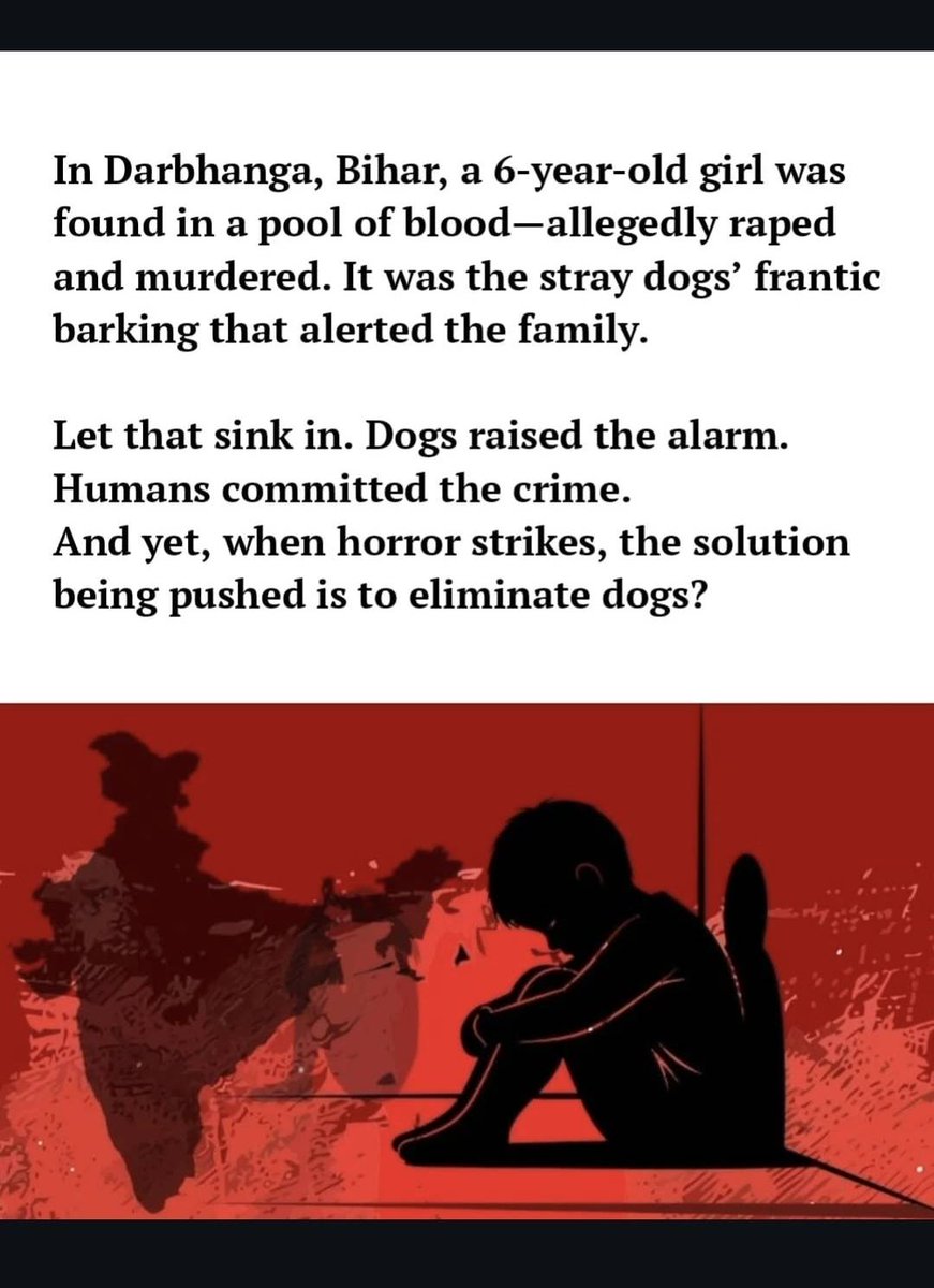 dilthi_gujarati's tweet photo. @AFpost
Humans are becoming cruel daily.
If politicians ignore Cruelty to animals it will lead to more rapes & murders. #Rape #Crime #AnimalCruelty
Real Menace is #HumanMenace
A Rape every 17 Min and Murder every 18.
(9) The Times Of India on X: "A murder every 17 minutes, and a rape every 18 Someone got murdered in #India every 17 minutes in 2023, according to the latest #NCRB crime data released this week, but this has actually come down from a murder every 16 minutes in 2022. Read more🔗 https://t.co/vS1f7ieWxn https://t.co/YpO4IqcKvu" / X
🧠 Diagnosis Report: “Dog Hater Syndrome”
📌 Patient Profile:
🛑Name: Cynophobia Dog Animal Haters
🛑Occupation: Twitter Influencer of Hate.
🛑Primary Activity: Posting selective videos & messages that criminalise stray dogs while ignoring systemic human cruelty, civic failures, and governance gaps.
🔬 Symptoms Observed
🚨Selective Blindness (Condition: Canisophobia Bias)
🚨Only highlights rare dog attacks.
🚨Completely blind to:
Daily road accident human deaths by humans (1.5 lakh+ per year in India).
🚨Rape, murders, child abuse, domestic violence.
🚨Starvation, sewage pollution, drug addiction deaths.
🚨🆘In his lens → 1 dog bite = national emergency; 1000 human crimes = silence.🆘🚨
🚨Propaganda Mania (Condition: Narrative Fixation Disorder)
🚨Constant recycling of dog bite clips.
🚨Zero mention of RTI facts: 0 rabies deaths in Delhi 2022–2025.
🚨Ignores ABC Rules, 2023 (scientific sterilisation & vaccination framework).
☠Sadism-Projection Syndrome
Projects only Animal Attacks on Humans, Ignores Cruelty by Humans on Animals.
Refuses to acknowledge:
🆘Dogs burnt alive in societies.
🆘Puppies Dogs killed, poisoned, relocated.
🆘Cows, donkeys, and camels tortured in slaughter & transport.
🆘Phobia Amplification Disorder
⚠Converts personal fear of dogs into public fear-mongering.
⚠Uses political power & social media influence to spread panic.
⚠Symptoms worsen when ignored; thrives on #media oxygen.
⚠ Prognosis if Untreated
🆘🆘If this psychological-social disease spreads across Bharat:
🆘🆘
📢Mass Panic → Entire communities will irrationally fear dogs instead of focusing on real civic issues.
🇮🇳Breakdown of ABC Rules → Scientific sterilisation programs collapse.
👹Cruelty Epidemic → Increase in animal killings, poisonings, illegal relocations.
👺Spiritual Decline → Sanatan Dharma’s teaching of “Sarva Bhuta Hita” (compassion for all beings) replaced by barbarism.
🙋🏻♂Youth Impact → Children raised on hatred towards animals = desensitised to cruelty = higher risk of violent crimes later (proven by criminology studies).
💊 Suggested Cure Plan
⚖Cognitive Therapy (Data Exposure Treatment)
⚖Force patients to read RTIs:
⚖80% bites = pet dogs, not strays.
⚖Data inflated 5x because bites are counted by vaccine vials.
⚖0 rabies deaths in 3 years in Delhi.
🐕Empathy Rehabilitation:
🐕Assign regular community service: feeding stray dogs, cleaning Yamuna ghats, volunteering at gaushalas.
🐕Let them witness how voiceless animals actually survive.
🧘🏻♂Reality Medicine
✨Prescribe exposure to real “hukan menaces”:
✨Visit trauma wards of AIIMS to see accident, drug overdose, and violence victims.
✨Compare with the “dog menace” narrative.
🙌🏻Spiritual Detox
🇮🇳Guided sessions on Manusmriti & Bhagavad Gita verses about kindness to all creatures.
🇮🇳Daily chanting of “Ahimsa Parmo Dharma” as a moral reset.
🧭 Conclusion
The disease is not dogs, but dog-haters.
Dog Hater Syndrome = fear + propaganda + cruelty projection.
If it spreads, Bharat risks becoming a land where cruelty is normalised, compassion is mocked, and propaganda replaces science.
👉 Only cure: Facts, compassion, and strict enforcement of ABC Rules, 2023.
🔥 "India doesn’t need leaders obsessed with hating dogs. It needs leaders fixing sewage, hospitals, schools, and crime. Dog-hater syndrome is dangerous for Bharat’s soul.