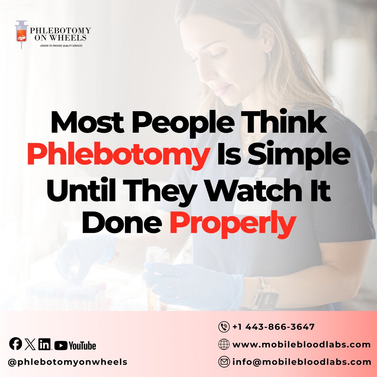 Phlebotomy99443's tweet image. A blood draw isn’t “just a draw.”

-It’s protocol.
-Precision.
-Accountability.
From clinic to home, standards don’t change.
And they shouldn’t.

#Phlebotomy #HealthcareProfessionals #blooddraw