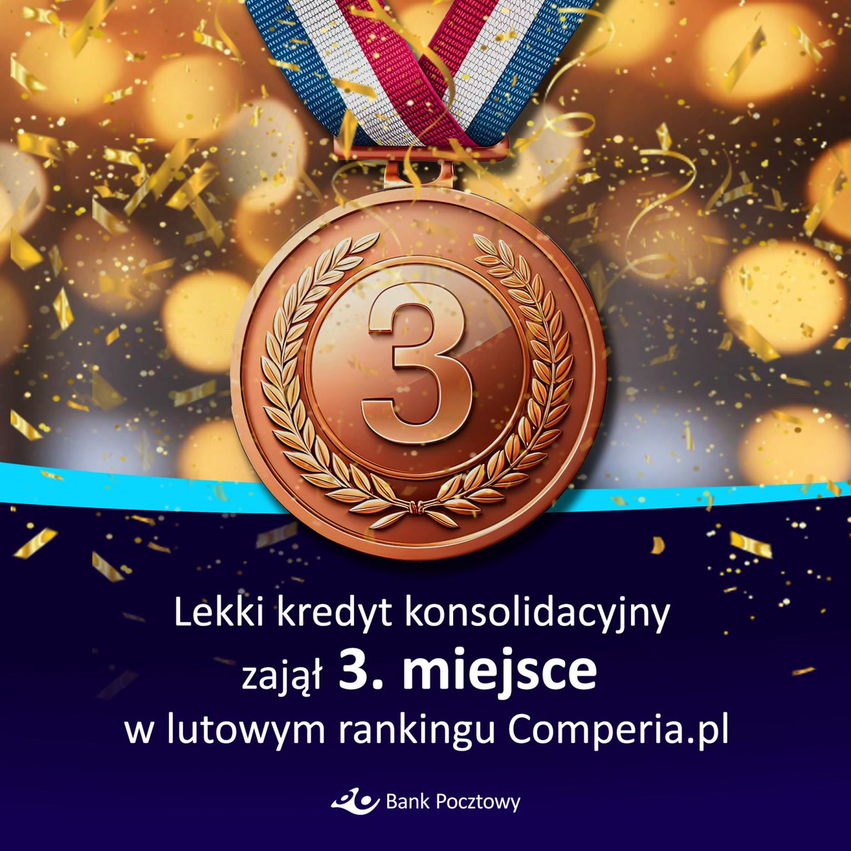 3. miejsce Kredytu #BankPocztowy w rankingu kredytów konsolidacyjnych <a href="/Comperia/">Comperia.pl</a> comperia.pl/ranking-kredyt… "[...]stanowi rozsądny kompromis między ceną a dostępnością, umożliwiając uporządkowanie zobowiązań bez istotnego wzrostu miesięcznych kosztów" - napisali autorzy rankingu.